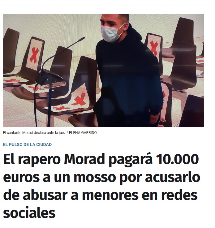 morad condenado delito calumnias